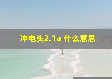 冲电头2.1a 什么意思